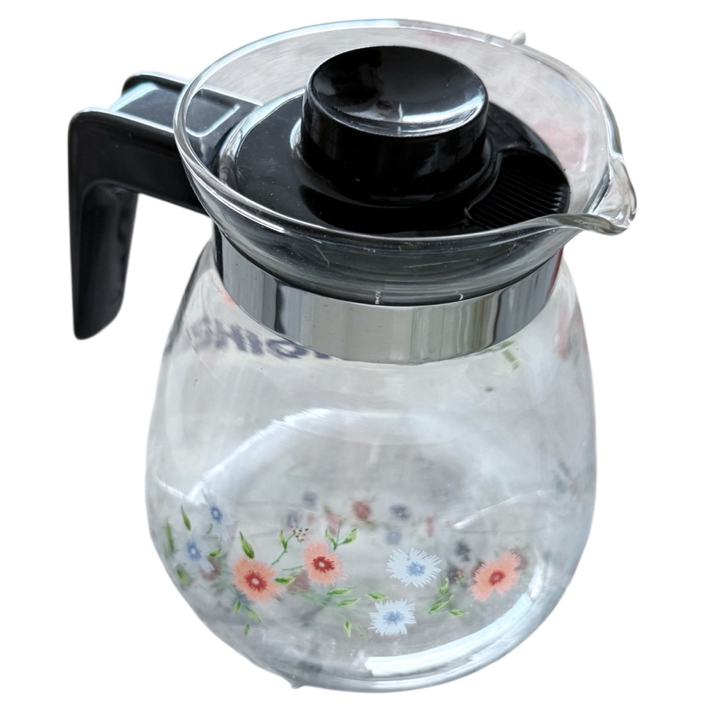 NEW Vintage Floral Glass Tea Set with Pitcher (G158/Storage) - Picture 3 of 9